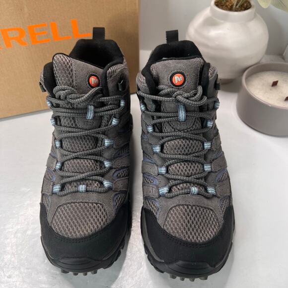 Merrell Moab 2 Mid Waterproof Leather Hiking Shoe Granite Women 9 NWB - Picture 5 of 10